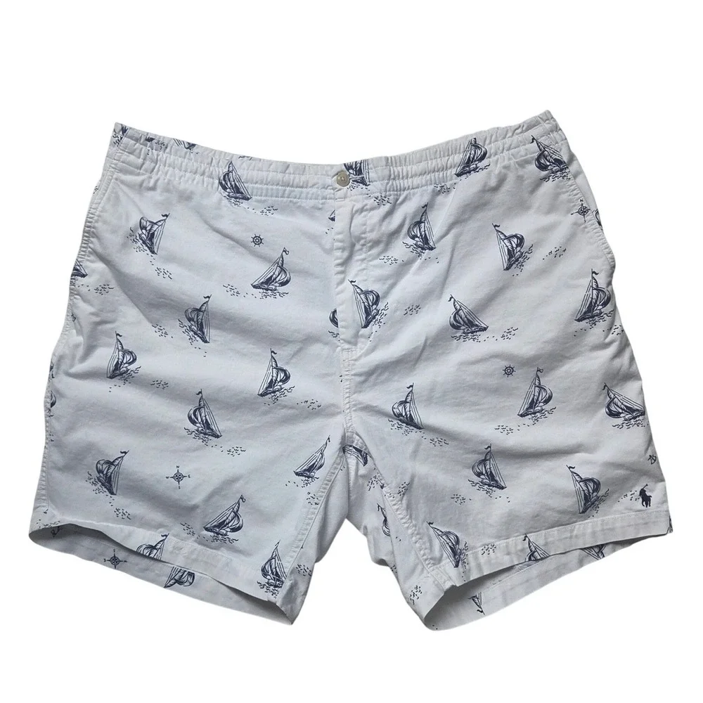 Polo Ralph‎ Lauren Sailboat Prepster Shorts Mens 1XB Big Tall Old Money Coastal